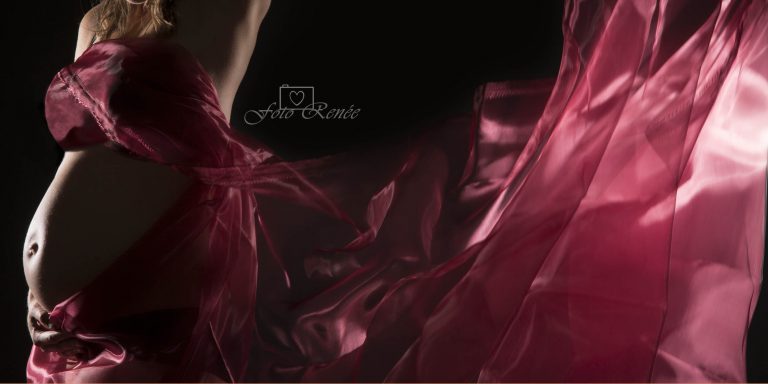 Zwangerschap schaduwfoto rood